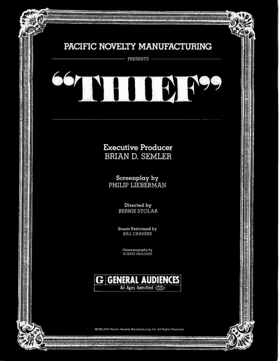 Thief Flyer: 1 Front
